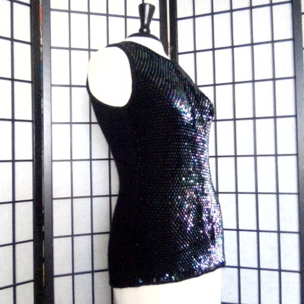 Etincelle couture women's vest. Wool-angora-nylon-acrylic blend. US size M-L